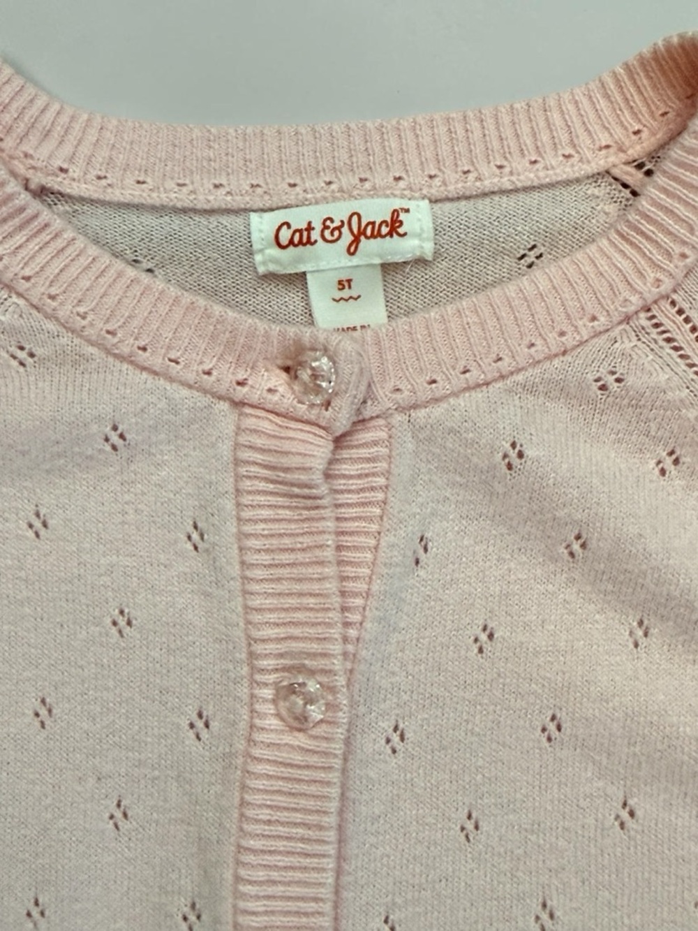 Pink Eyelet Knit Sweater - Picture 3 of 3